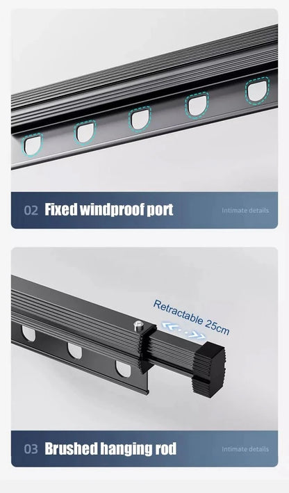 Folding Drying Racks Retractable Clothes Horse Hanger Clothesline Coat Shelves Clothes Line Hanging Organizers Home Accessories