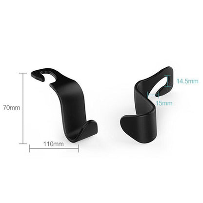 1pc Headrest Mount Storage Car Seat Back Hooks Hangers Universal Hooks