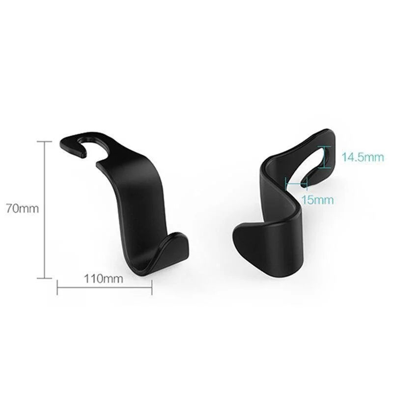 1pc Headrest Mount Storage Car Seat Back Hooks Hangers Universal Hooks