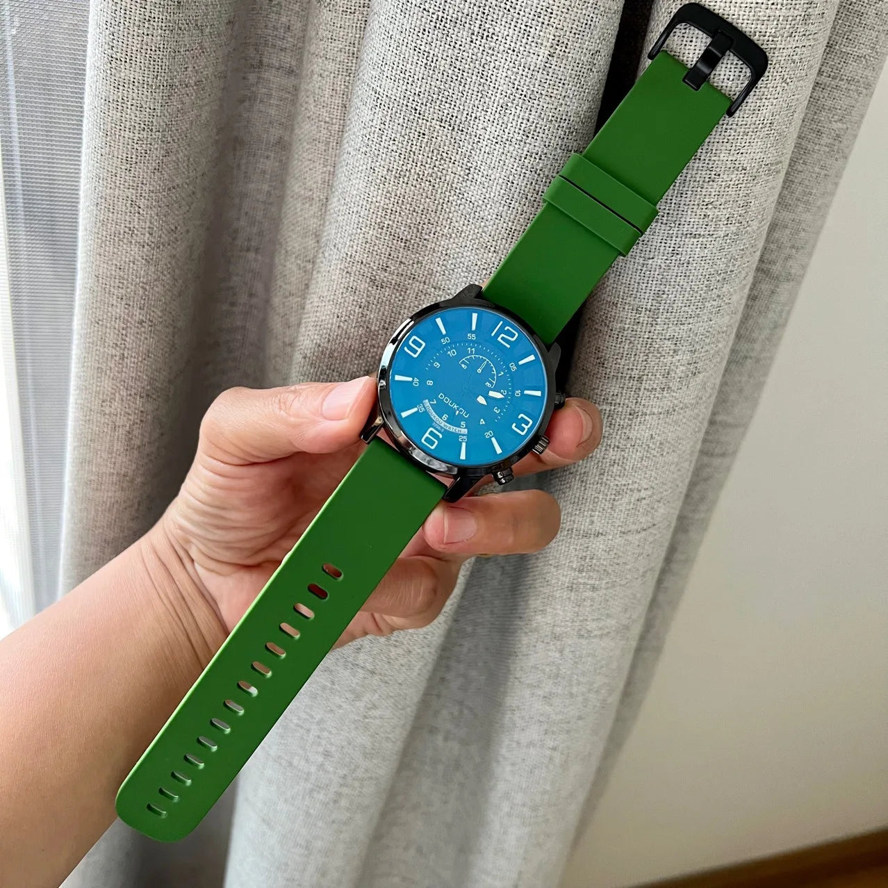 Large Dial Unisex Watch for Men and Women Blue Light Glass Leather Strap Casual Wristwatch Luxury Gift Clock Dropshipping