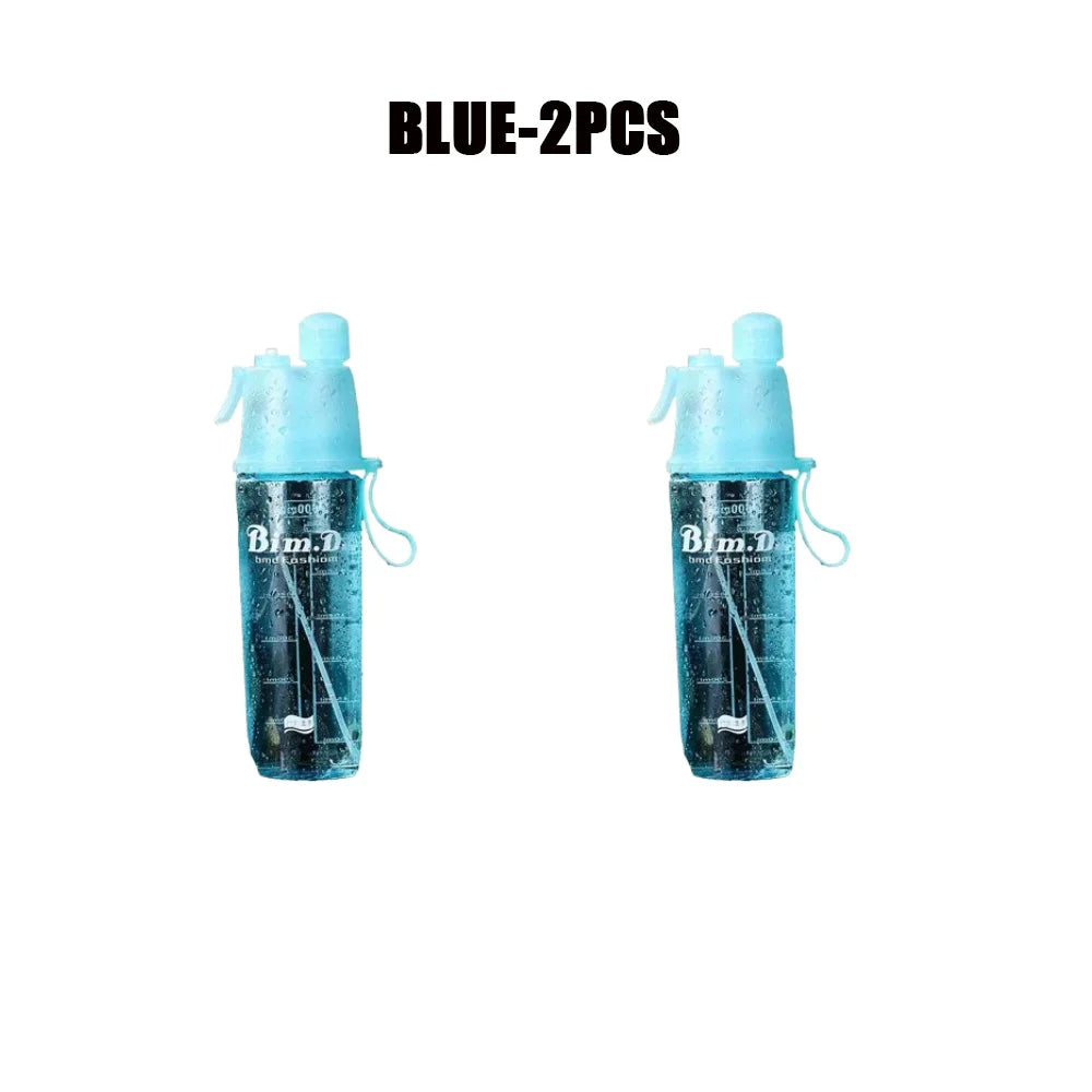 1/2PCS Plastic Spray Cup Summer Outdoor Sports Water Bottle Hydration Cooling Spray Cup Travel Portable Water Cup Gift Cups