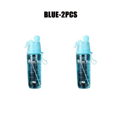 1/2PCS Plastic Spray Cup Summer Outdoor Sports Water Bottle Hydration Cooling Spray Cup Travel Portable Water Cup Gift Cups