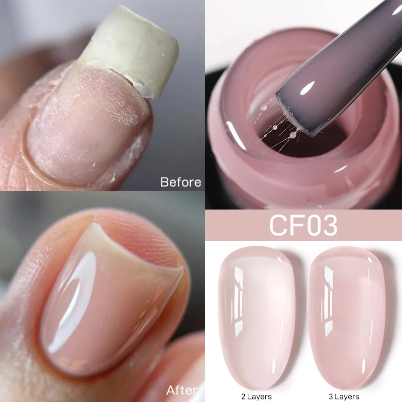 UR SUGAR 7ml Nude Crystal Rubber Base Gel Natural Color Semi Permanent Soak off UV LED Gel Nail Art Varnish