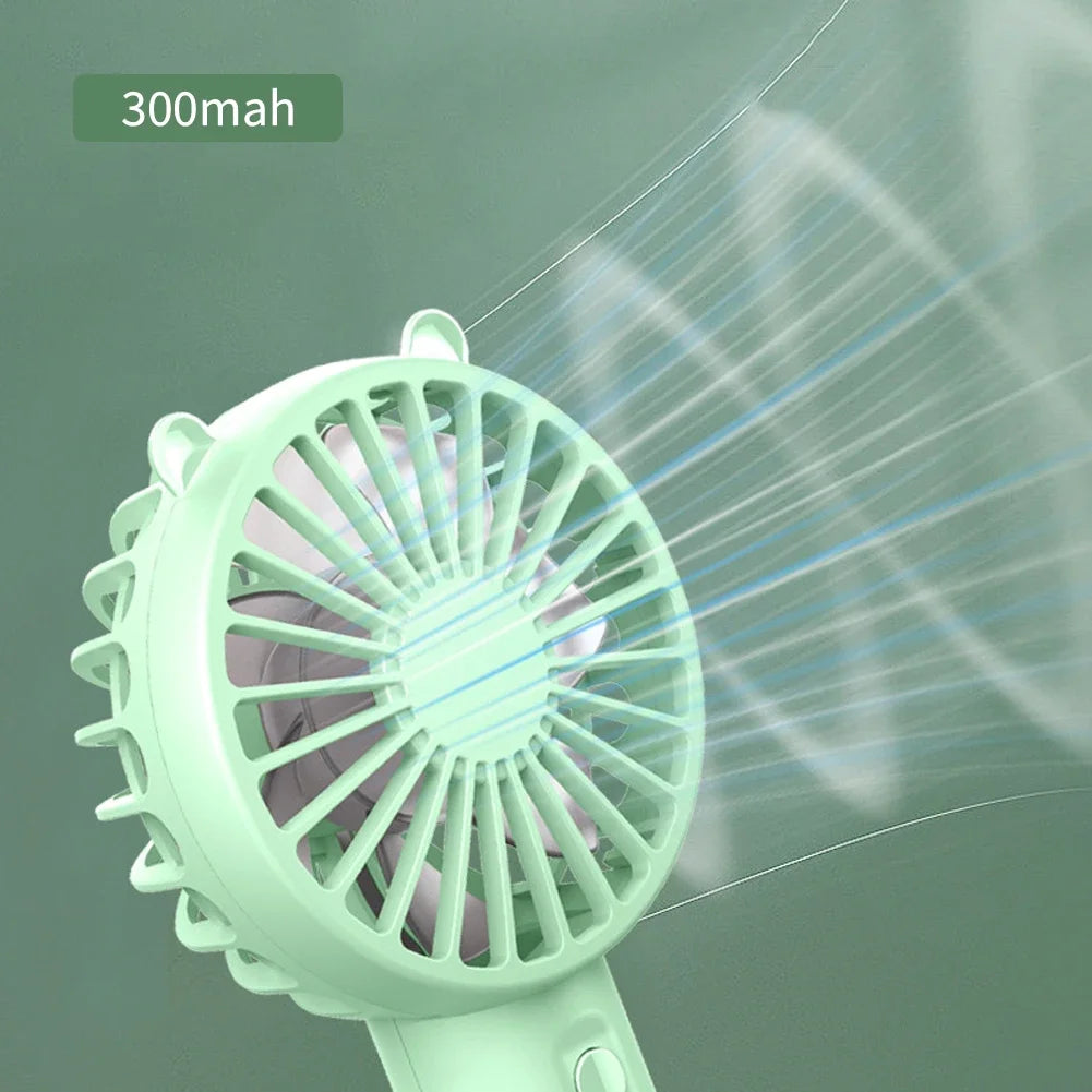 Portable Handheld Fan Small Cooling Fan USB Rechargeable Eyelash Eyelash Mute Cooler Handheld Fan Mini USB Rechargeable Desk
