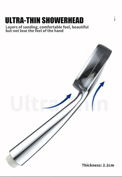 High Pressure Water Saving Rainfall Shower Head Bathroom Accessories ABS Chrome Holder Showerhead  Bathroom Accessories