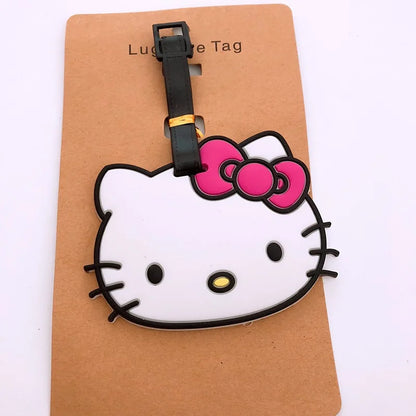 Travel Accessories Luggage Tag Cartoon Hello Kitty Suitcase Portable Label Wholesale