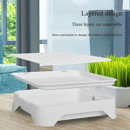 Hydroponic Growth System Pet Cat Grass Nursery Pot Growth Planting Assistant  Reusable Multifunctional Gardening Supplies