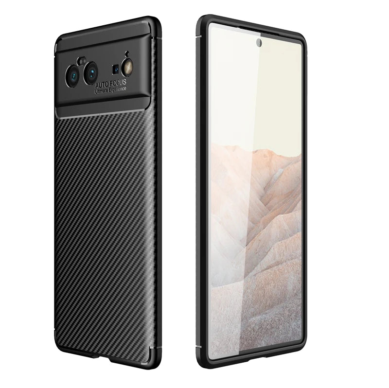 Carbon Fiber Cover For Google Pixel 6 Case Bumper Silicone Funda Google Pixel 6 Ultra Thin Case For Google Pixel 6 7 Pixel8 Pro