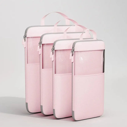 1/4Pcs Expandable Compression Packing Cubes Bag Multi-Sized Waterproof Travel Clothing Storage Bag Lightweight Dustproof