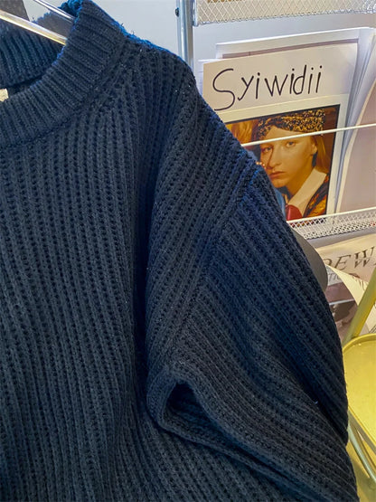 Syiwidii Oversized Sweaters for Women Knit Pullover Spring Autumn Winter Long Sleeve Causal Fashion Elegant Ladies Loose Jumpers