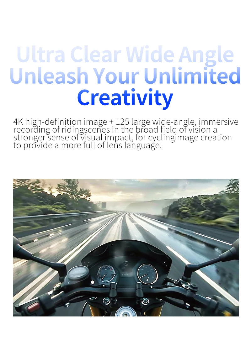 4K Ultra HD WiFi Camera/Mini Outdoor Sports Camera/Motorcycle Camera/Bicycle Riding Camera/Wearable Helmet Camera