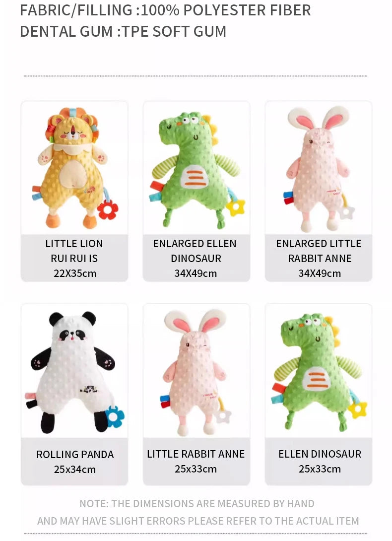 Baby Comforter Blanket Plush Stuffed Animal Security Blanket for Babies Soothe Appease Towel Soft Plush Newborn Sleeping Dolls