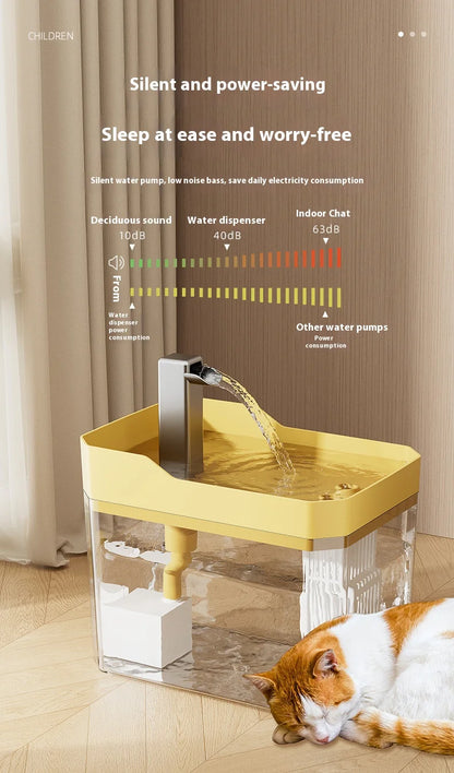 Cat Water Fountain Cat automatic water dispenser filters circulating flowing water intelligent pet automatic water dispenser