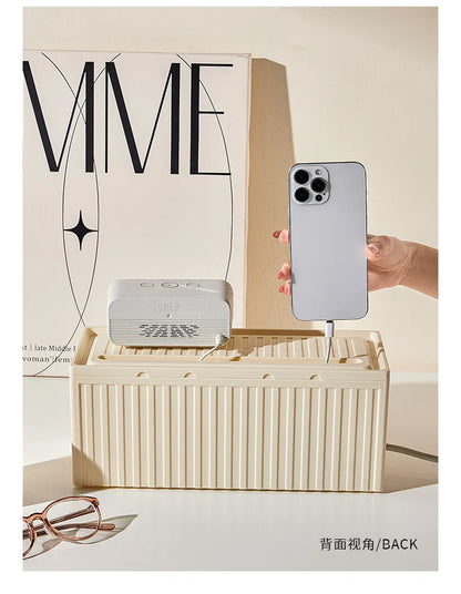 Cable Storage Box With Lid For Home Office High Capacity Cord Organizer Space Saving Desktop Socket Cable Management Box