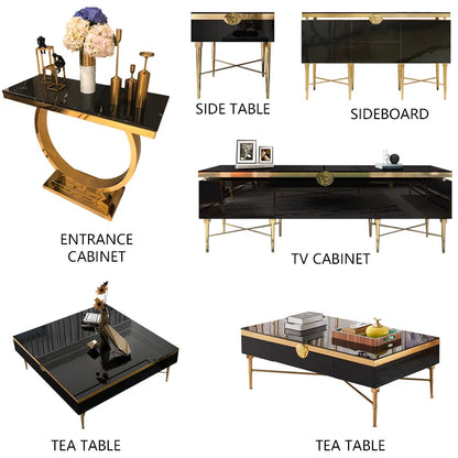 TV Table Small Sitting Room Ground Ark Of Stainless Steel Wooden Furniture Of The Lacquer That Bake