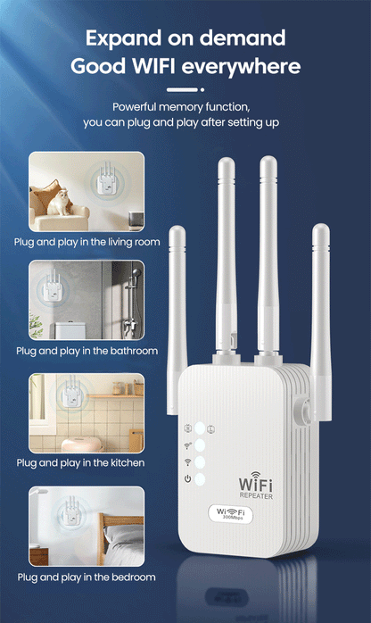 Wireless WiFi Repeater Wifi Signal Booster Dual-Band 2.4G WiFi Extender 802.11bgn Gigabit EU US Plugs WiFi Amplifier WPS Rout