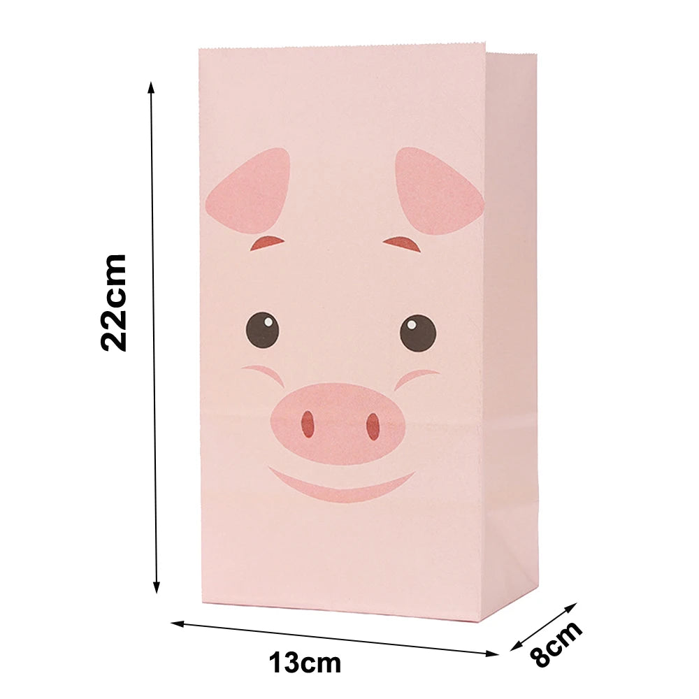 10/20/30pcs Cute Farm Animal Paper Bag Candy Bag Farm Birthday Party Supplies Gift Bag