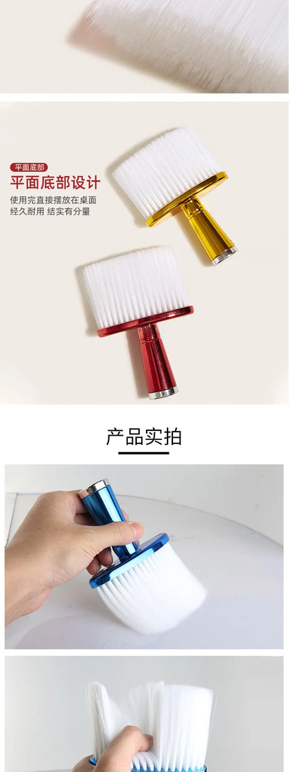 Hairdresser Uses A Brush To Beautify Hair, Nylon Soft Bristle Brush To Sweep Hair, Clean Hair, and Brush Hair Fragments. Home Ha