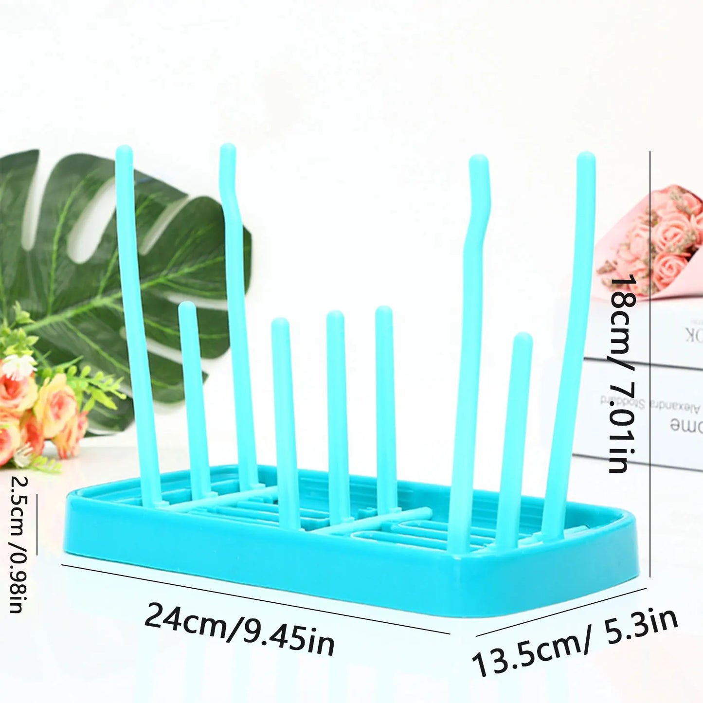 Bottle Dry Rack Baby Bottle Drain Drying Racks Blue Pink Baby Bottle Cleaning Dryer Drainer Storage Drying Rack