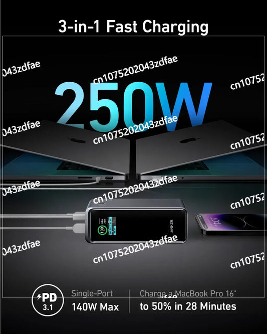 Prime Power Bank 27650mAh 3-Port 140W Max Portable Charger Battery Portable Power Bank Large Capacity 250W for Laptop