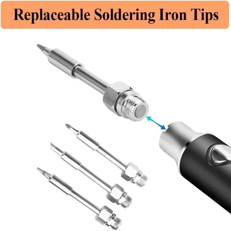 New Portable Soldering Iron Tip 1pc 8W-30W Battery Soldering Iron Usb  Portable Soldering Iron Tip