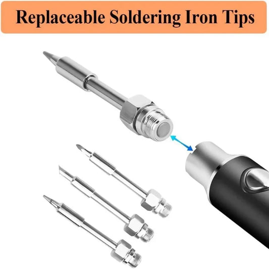 New Portable Soldering Iron Tip 1pc 8W-30W Battery Soldering Iron Usb  Portable Soldering Iron Tip