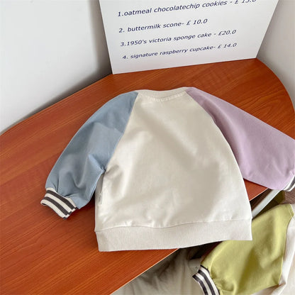 Baby Clothing Embroidery Girls Sweatshirts Pathchwork Boys Hoodie