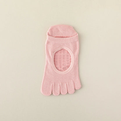 Yoga Socks for Women toe socks non slip Pilates class Hollow out Breathable anti-slip socks five fingers aerobics cotton socks