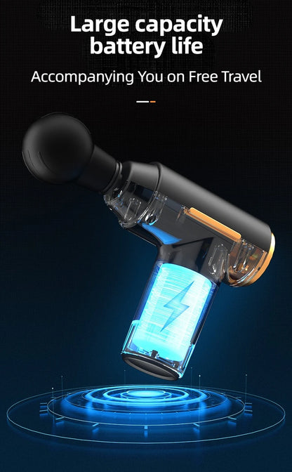 Portable Mini Muscle Massage Gun Vibration Massage Gun Body Neck Back Pain Gout Relief Deep Muscle Relaxation Massager Tools