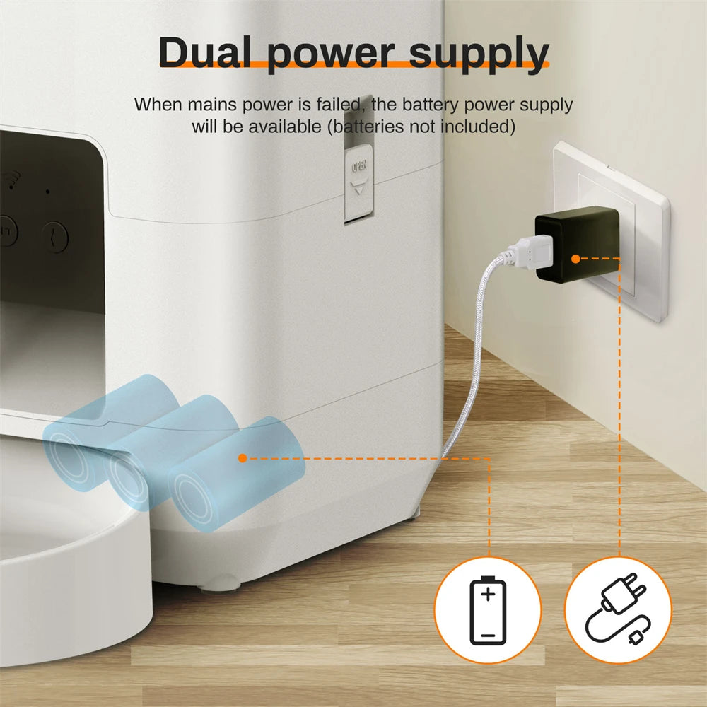 New Automatic Pet Feeder WiFi Version Automatic Cat Food Distributor Intelligently Controlled Pet Feeder Dog Feeder Pet Supplies