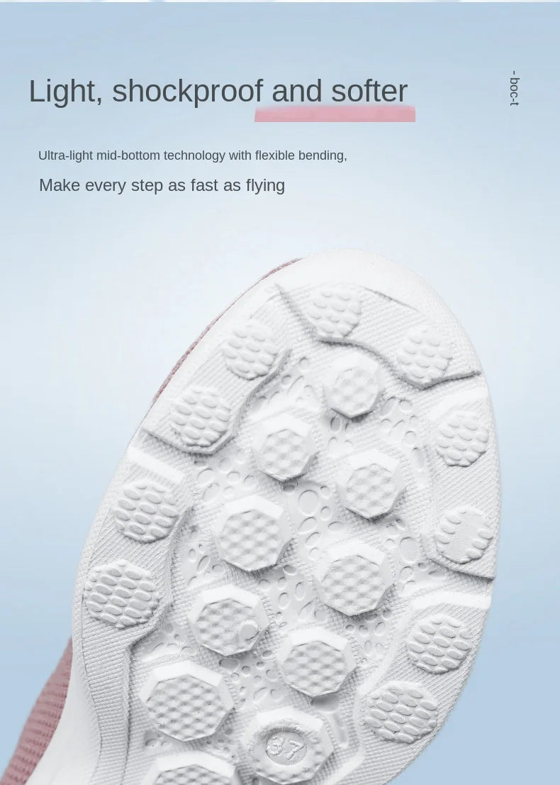 Women Vulcanized Shoes High Quality Sneakers Slip on Flats Men Loafers Breathable Mesh Walking Sneakers Women Sneakers