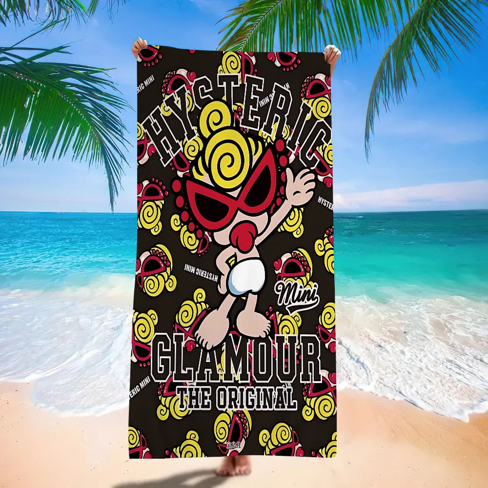 Japan Fashion H-Hysteric M-Mini Cartoon Beach Towel Cute Kawaii Room Decor Bath Girls Children Hand Towels For Bathroom Shower