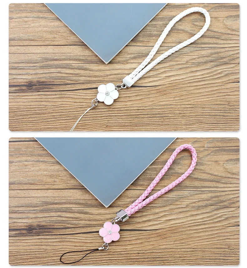 Phone Charm Strap Multicolor Phone Charm String Short Braid Mobile Phone Straps for Camera Anti-Lost Lanyard Gift Keychain Strap