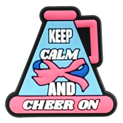 Cute Cheerleading Shoe Charms Decoration for Crocs Pin Accessories Charms Bracelet Wristband DIY Shoe Party Gifts