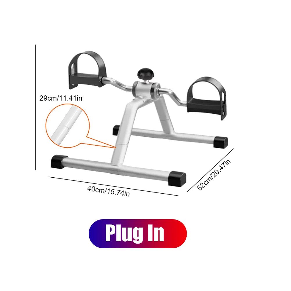 Portable Pedal Exerciser Mini Exercise Bicycle Adjustable Resistance Home Bike Trainer Indoor Under Desk Leg Rehabilitation