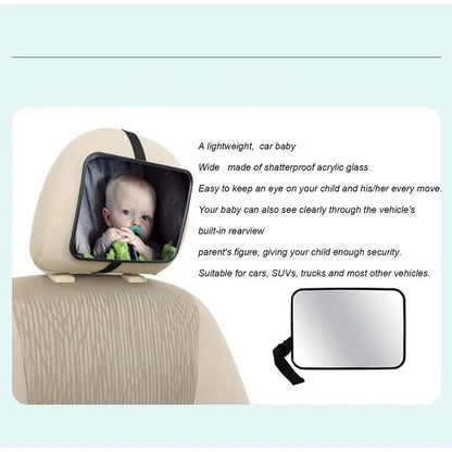 Baby Car Backseat Mirrors Wide Clear View Safe Car Seat Mirrors Baby Rearview Mirrors Car Seat Sight Glasses Adjustable Seat