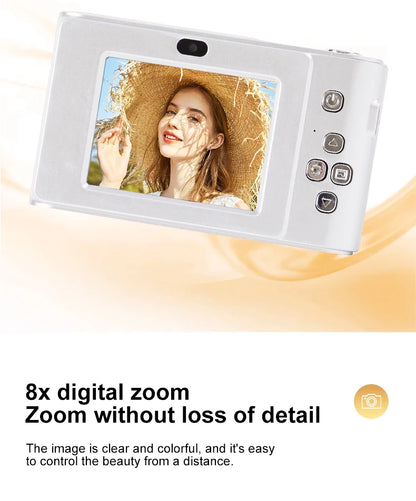 Digital Camera Retro CCD Portable Camera Dual Camera Flash 8x Digital Zoom Entry-Level Small Students Campus Selfie camera