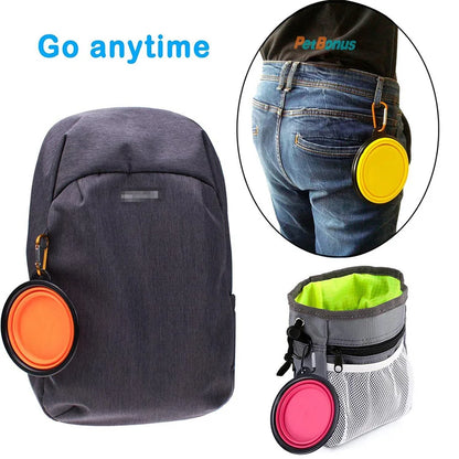 Portable Silicone Pet Feeder Collapsible Car Carry Pet Bowls Food Water Feeding Dog Cat Outdoor Travel food Bowls Container