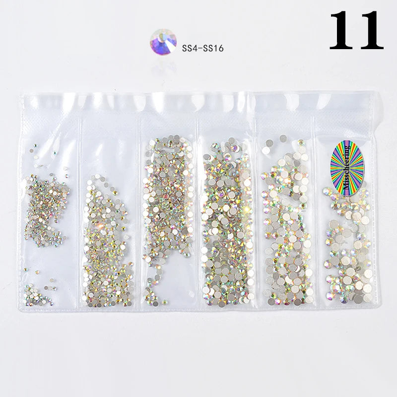1Bag 6 Grid Dental Rhinestones Tooth Rhinestones Teeth Jewelry Dental Crystal Teeth Whitening Teeth Decoration