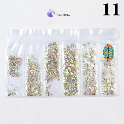 1Bag 6 Grid Dental Rhinestones Tooth Rhinestones Teeth Jewelry Dental Crystal Teeth Whitening Teeth Decoration