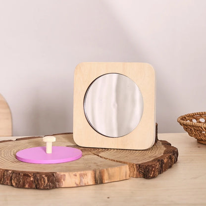 Black and White Newborn Mirror Toys Baby Tummy Time for Babies Montessori Development Crawl High Contrast Activity Sensory Toy