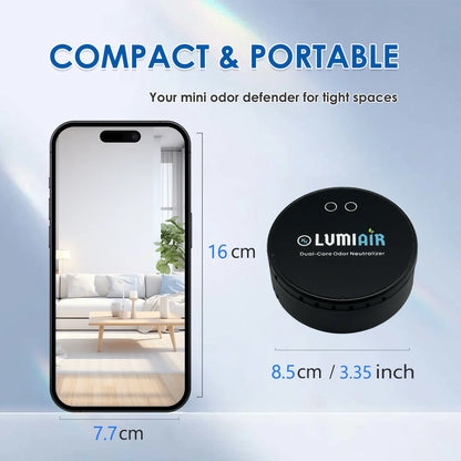 Smart Air Purifier/Deodorizer-USB-Powered Air Cleaner with Dual-core chip, Low Noise Operation for Smalller Spaces