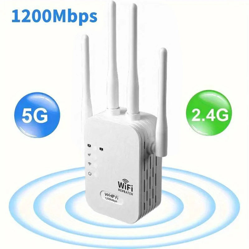 Xiaomi 1200Mbps Wifi Amplifier Dual band 2.4G 5G Repeater Network Expander Range Extender Signal Booster Wireless Wi-Fi Router