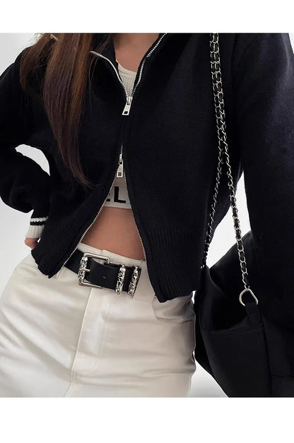 New retro Female Subculture Belt Punk Decorated Jeans Belt Personality Belt White Belt