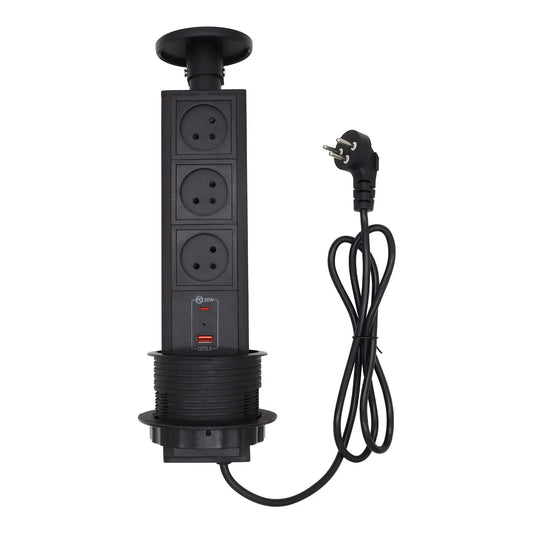 Pop up the socket; Embedded desktop socket; 3-digit AC power USB-A/C Supercharging PD 20W; Used for conference desks, kitchen an