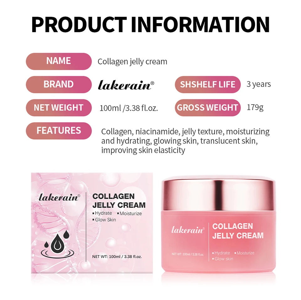Collagen Jelly Cream Deeply Hydrates Firm Glowing Reduce Sagging & Wrinkle Glowing Boosts Skin Korean Face Care Products