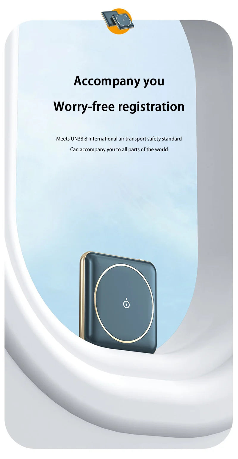 30000mAh Large Capacity Super Fast Charging YM-545 Portable Power Bank Magnetic Wireless Charging Power Bank Mobile Power Bank