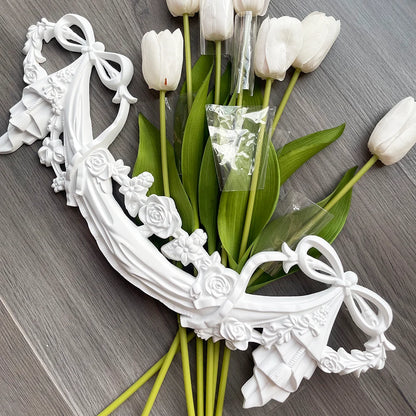 PU decorative corner flower carved living room corner ceiling shape decorative lamp panel French decorative decorative flower li