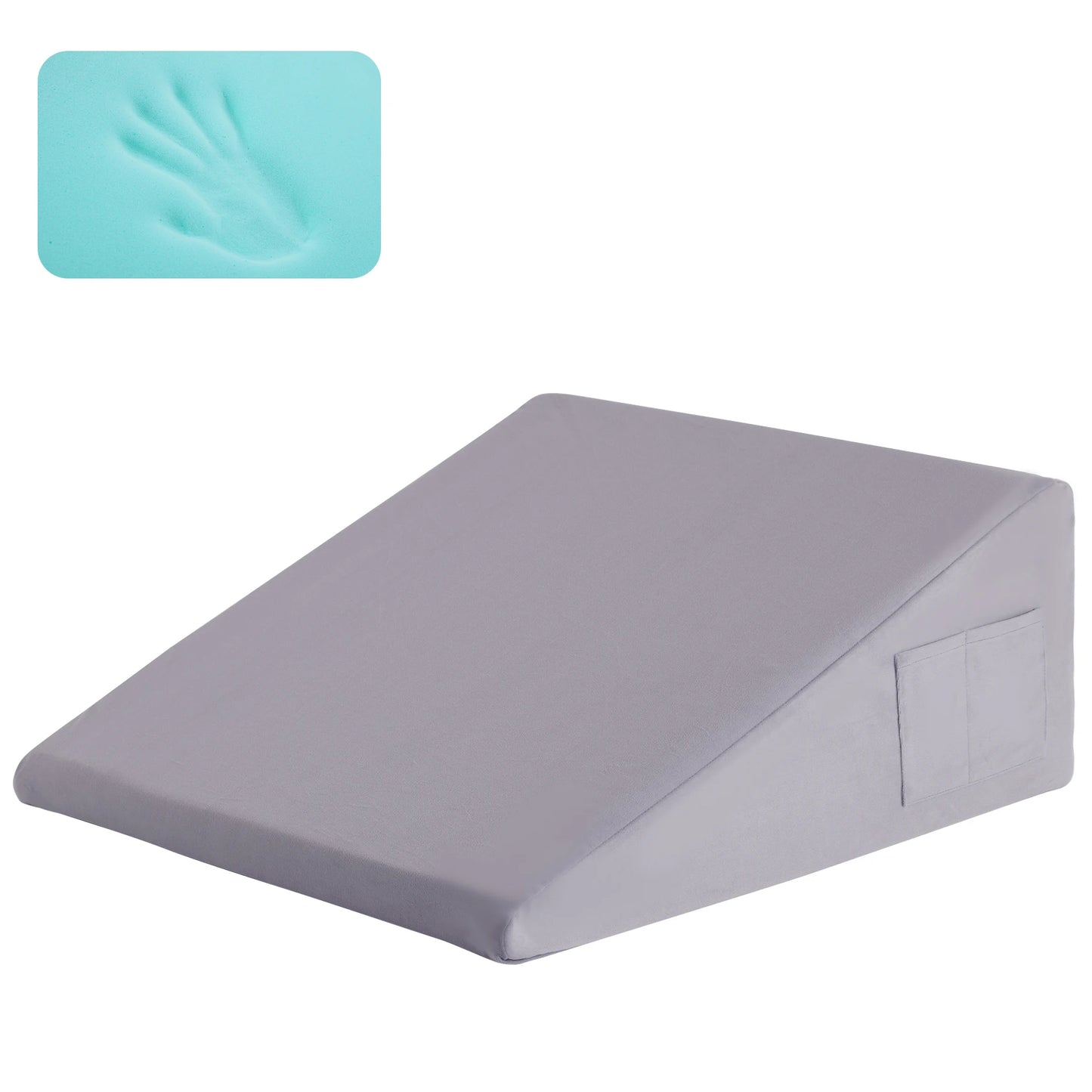 1pc Ultimate Memory Foam Wedge Pillow - Enhanced Sleep Support for Surgery Recovery, Ideal Leg Elevation & Acid Reflux Relief, T