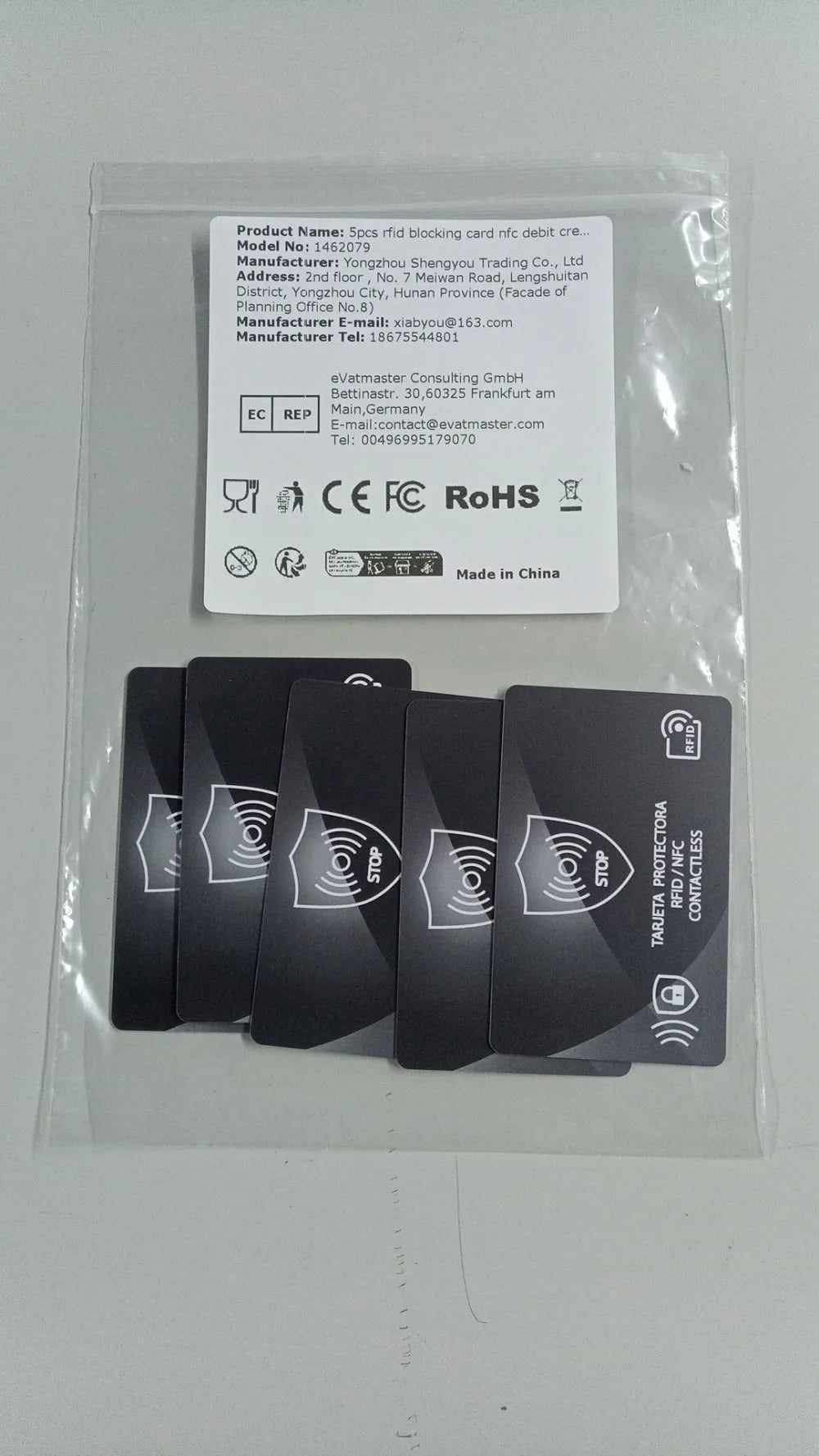 5Pcs RFID Blocking Card NFC Debit Credit Card Passport Protector for Men & Women